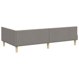 Corner Bed Frame with Headboard Taupe 80 x 200 cm Fabric 42016106