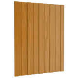 Roof Panels 36 pcs Galvanised Steel Light Wood 60x45 cm 317196