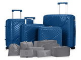 4-Piece Luggage Set with 2 Handbags & 8-Piece Toiletry Kit Durable PP Suitcase 11803705