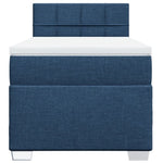 Box Spring Bed with Mattress Blue 100x200 cm Fabric 3285805