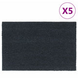 Door Mats 5 pcs Dark Grey 40x60 cm Tufted Coir 155585
