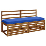 2-Piece Bench Cushions SOEST 2 pcs 100% Polyester Royal Blue 950273