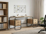 Desk with Storage Artisan Oak 145 x 50 x 75 cm 8008013