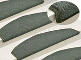 Stair Mats 15 pcs 65x24x4 cm Dark Green Half Round Large 322361