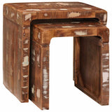 Nesting Tables 2 pcs Brown 46 x 40 x 46 cm Solid Reclaim Wood 4104560