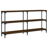 Console Table Brown Oak 150x29x75 cm Engineered Wood 834109