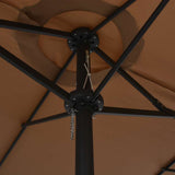 Parasol Taupe Polyester Extra Large Height-Adjustable 44870