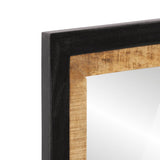 Bathroom Mirror 55x1x60 cm Glass and Solid Wood Mango 358575