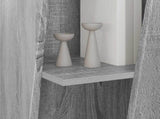 Side Shelf Grey Sonoma 33 x 32 x 100.5 cm Engineered Wood 892423
