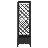 Raised Bed with Trellis and Roof Black 169 x 40 x 129 cm PP 3423097