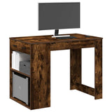 ZNTS Desk with Drawer and Shelf Smoked Oak 102x62x77.5 cm Engineered Wood 858690