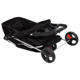 Folding Dog Stroller Black 80x46x98 cm Oxford Fabric 172196