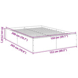 Bed Frame without Mattress White 150x200 cm 3281007