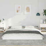 Bed Frame White 180 x 220 cm Solid Pine Wood 873380