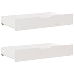 ZNTS Bed Frame without Mattress White 90x200 cm Solid Wood Pine 3301605