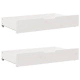 ZNTS Bed Frame without Mattress White 90x200 cm Solid Wood Pine 3301605