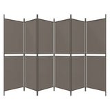 6-Panel Room Divider Anthracite 300x180 cm Fabric 350224