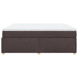 Box Spring Bed with Mattress Dark Brown 180x200 cm Fabric 3285397