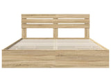 Bed Frame with Drawer Sonoma Oak 140 x 200 cm Engineer Wood 3411500