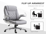 Faux Leather Executive Swivel Office Chair - Grey T3398P341399