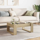 Coffee Table with Infinity LED Sonoma Oak 70x53x30 cm 847632