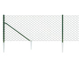 Chain Link Fence with Spike Anchors Green 1.1x25 m 153930