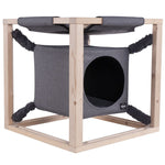 ZNTS Quapas! Cat Bed with Hammock Catcube Grey M 54x54x54 cm 432081