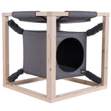 ZNTS Quapas! Cat Bed with Hammock Catcube Grey M 54x54x54 cm 432081