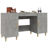 812766 Desk Concrete Grey 140x50x75 cm Engineered Wood