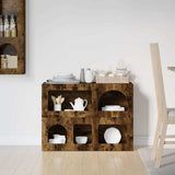 Sideboard Smoked Oak 80.5 x 35 x 59 cm Engineered Wood 891329