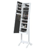 Free-Standing Mirror with LED White 34x37x146 cm 351766