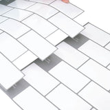 Subway Tile 50 pcs White Grey 30.5 x 30.5 cm 42021211