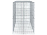 Gabion Basket with Cover 350x100x200 cm Galvanised Iron 3295230