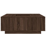 ZNTS Coffee Table Brown Oak 100x100x40 cm Engineered Wood 3284055