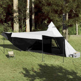 Family Tent Tipi 8-Person White Blackout Fabric Waterproof 4009448
