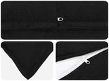 Cushion with Pillow HOUTEN 6 pcs Black Faux Linen 934574