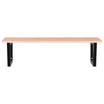 Basin Shelf Wall Mounted Steel and Solid Wood Oak 3302651