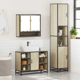3 Piece Bathroom Furniture Set Sonoma Oak Engineered Wood 3301121