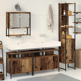 Bathroom Furniture Set with Door 4 pcs Old Wood Engineered Wood 3332601