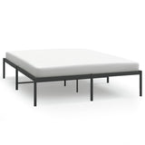 Metal Bed Frame without Mattress Black 150x200cm 350848