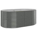 Garden Raised Bed Galvanised Steel 175x100x68 cm Grey 319059