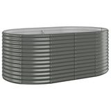 Garden Raised Bed Galvanised Steel 175x100x68 cm Grey 319059