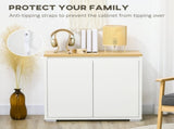 Kitchen Sideboard, Storage Cabinet with Double Doors and Adjustable Shelf for Living Room, Entryway, T3398P343017