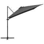 ZNTS Cantilever Garden Parasol with LED lights and Steel Pole 250x250 cm Anthracite 46994