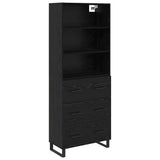 Highboard with Drawer 2 pcs Black Oak Engineered Wood 3416127