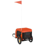 Pet Bike Trailer Orange and Black Oxford Fabric and Iron 93991