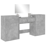 4 Piece Dressing Table Set Concrete Grey Engineered Wood 3276528
