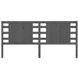 Headboard Grey 206x4x100 cm Solid Wood Pine 818792