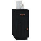 Sideboard Black 34x40x75 cm Solid Wood Pine 820126