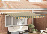 Retractable Awning Green 300 x 200 cm Fabric 3329610